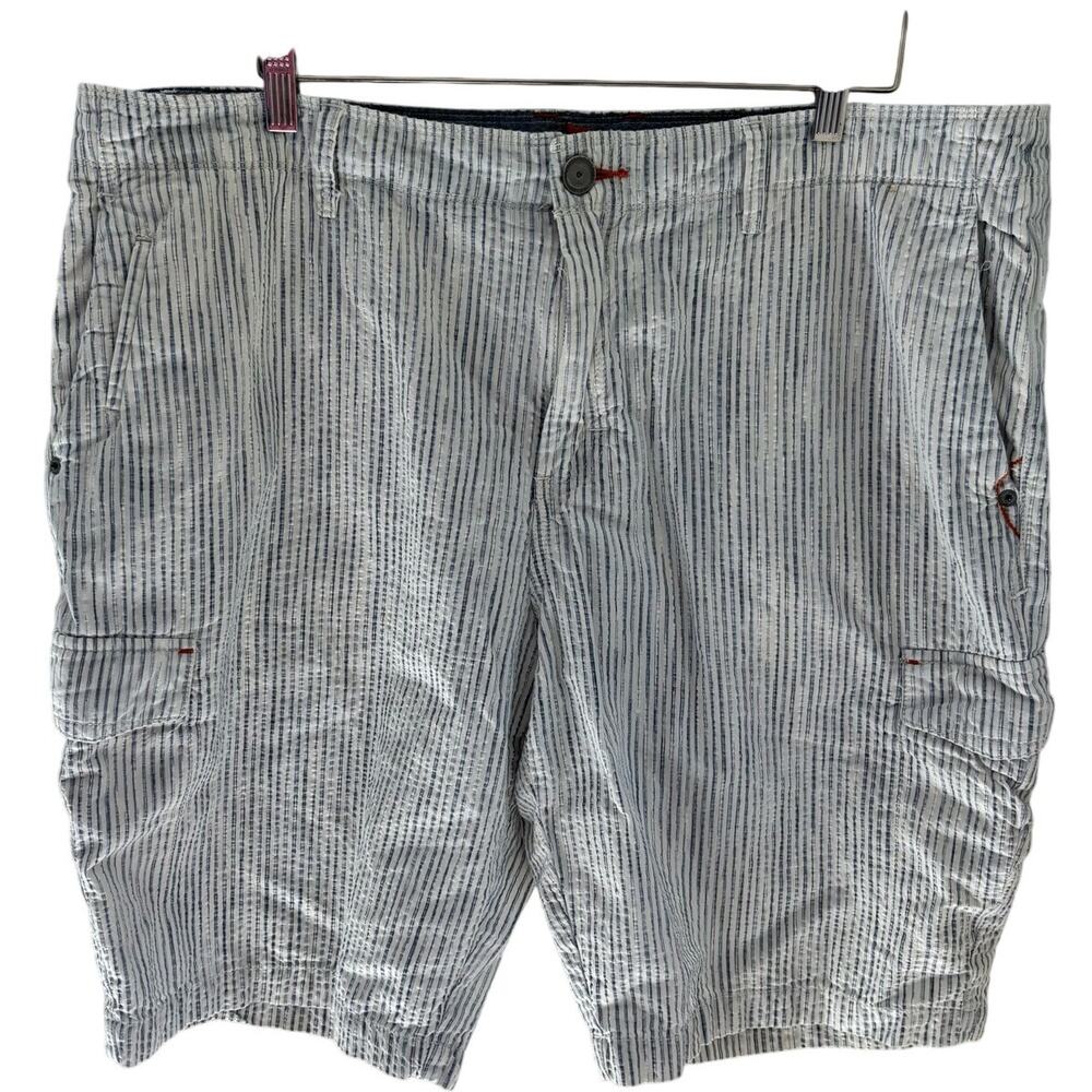 Tommy Bahama Blue Striped Cargo Shorts Coastal Preppy Beach Size 40